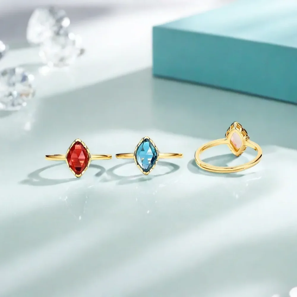 London Blue Topaz Solitaire Ring - Image 3