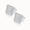 Moissanite Square Hip-Hop Stud Earrings