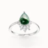 Pear Moss Agate Ring