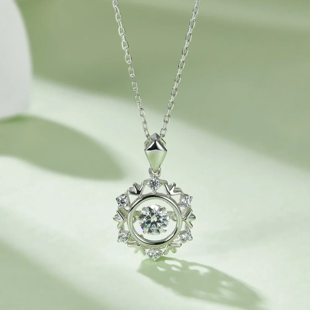 Arrow Heart Moissanite Necklace - Image 5