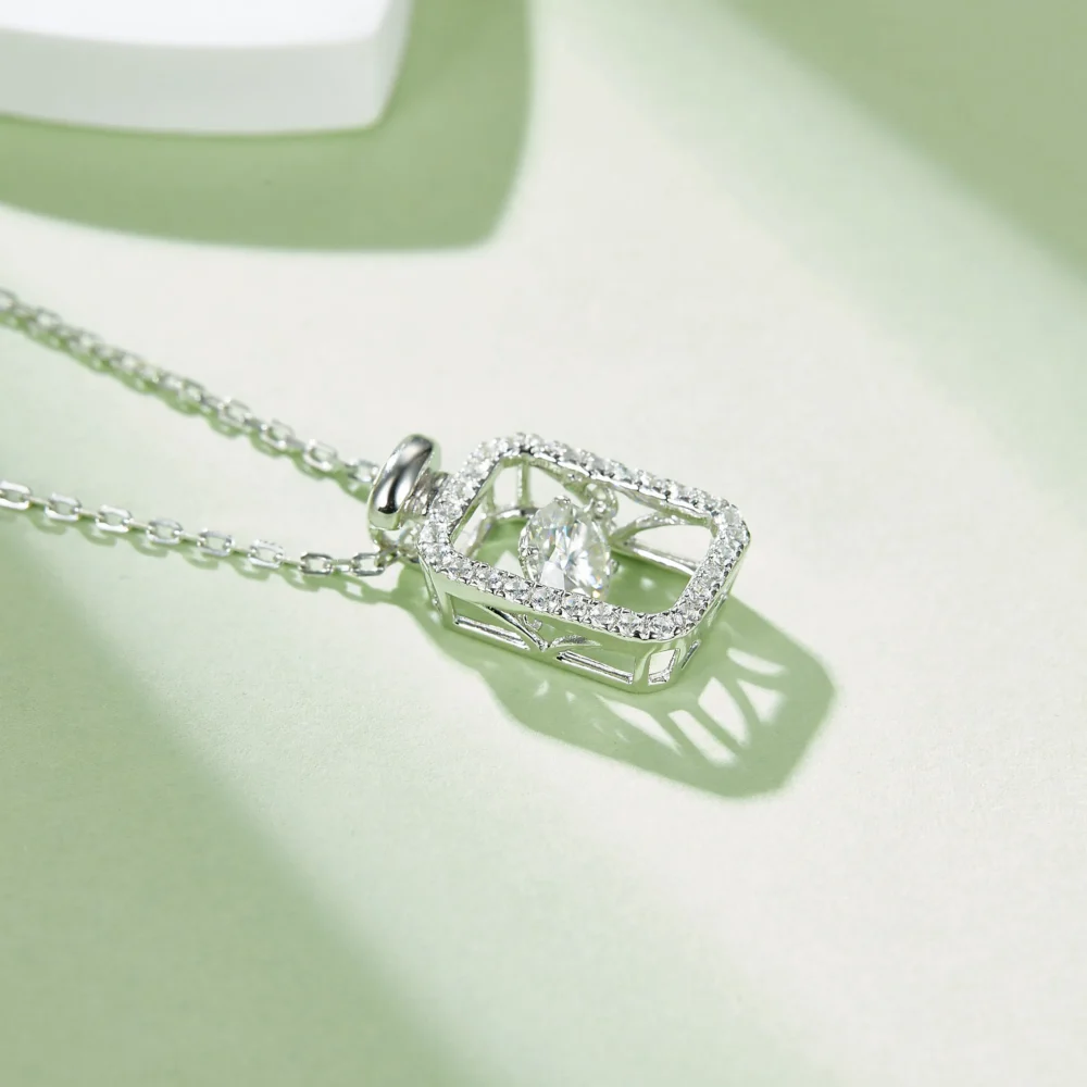 Moissanite Perfume Bottle Necklace - Image 4