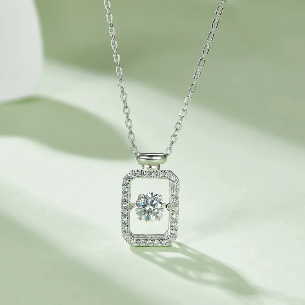 Moissanite Perfume Bottle Necklace - Image 5