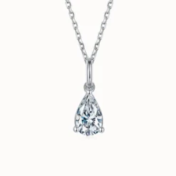 Pear Moissanite Necklace
