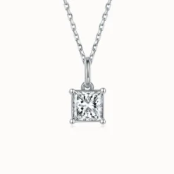 Princess Moissanite Necklace