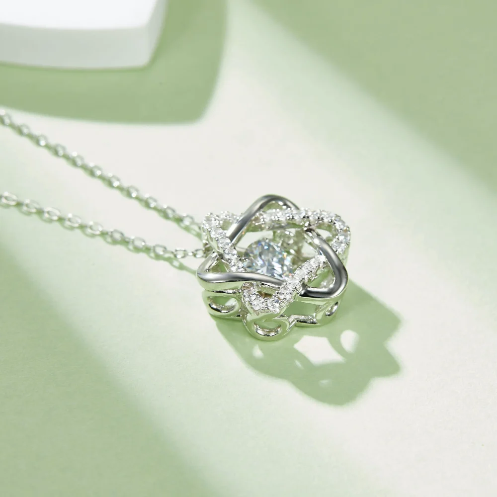 Moissanite Knot of Love Necklace - Image 5
