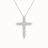Round Moissanite Cross Necklace