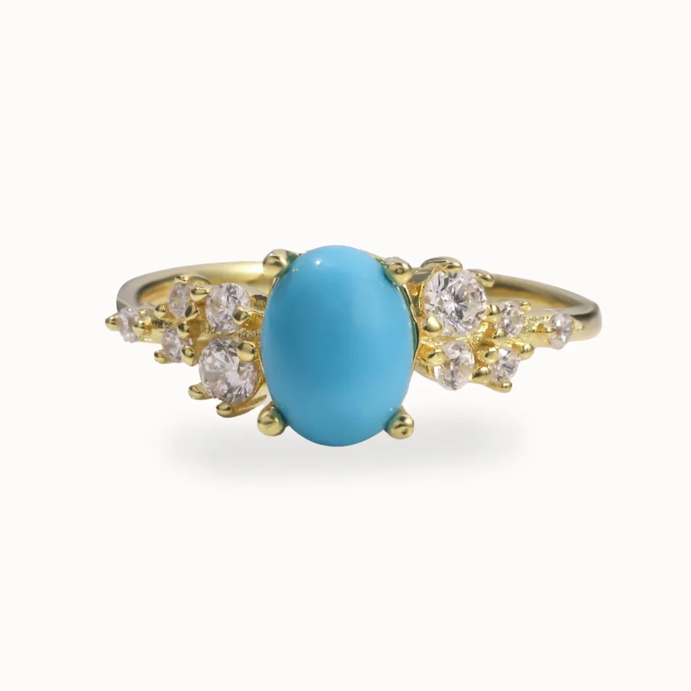 Turquoise Side Stone Ring