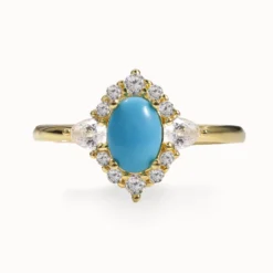 Turquoise Halo Ring