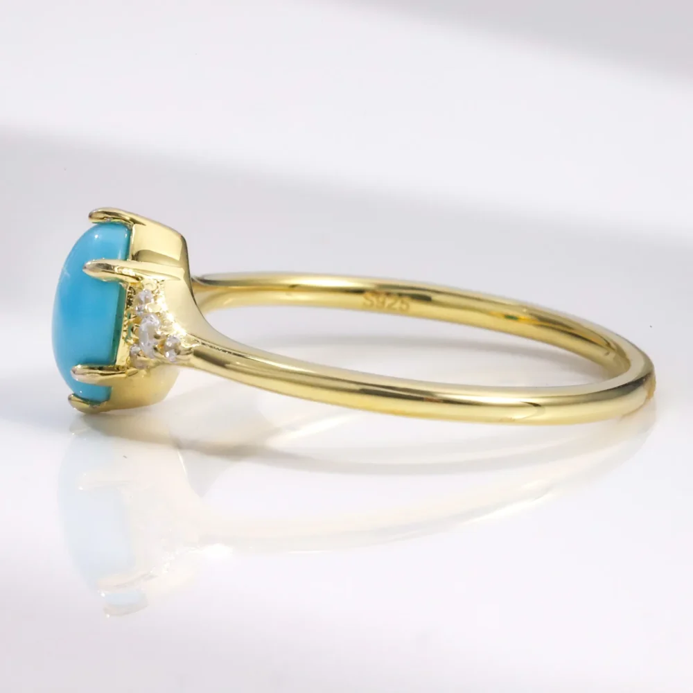 Turquoise Side Stone Ring - Image 4
