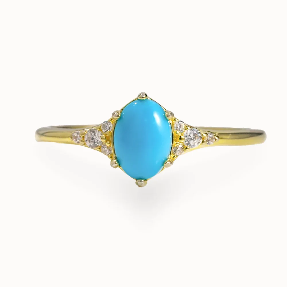 Turquoise Side Stone Ring