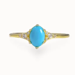 Turquoise Side Stone Ring