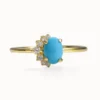Left Glimmer Turquoise Ring