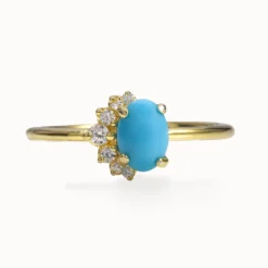 Left Glimmer Turquoise Ring