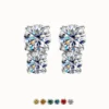 Double Stone Moissanite Studs