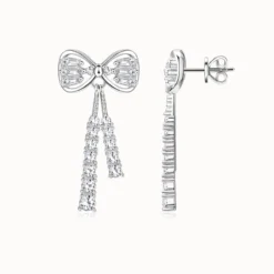 Moissanite Bow Earrings