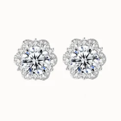 1ct Moissanite Screw-back Studs