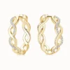 Moissanite Twist Hoops