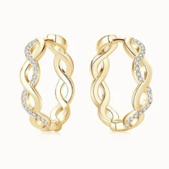 Moissanite Twist Hoops