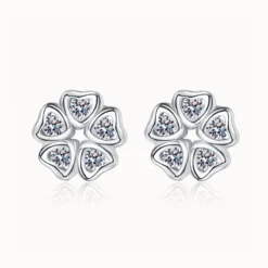Heart Petal Stud Earrings