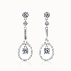 Moissanite Long Dangle Earrings
