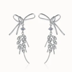 Wheat Spike Moissanite Earrings