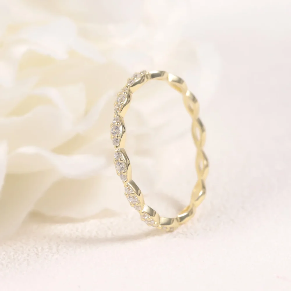Tapered Moissanite Connect Ring - Image 3