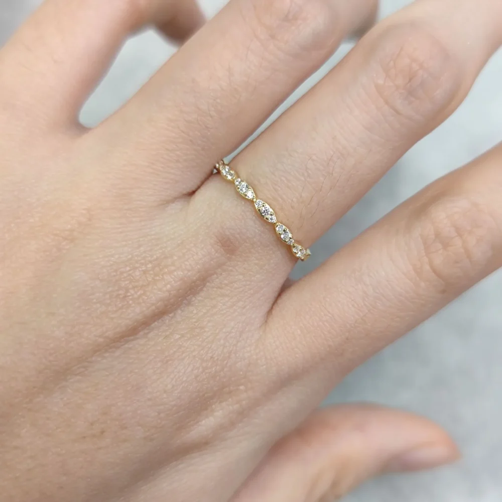 Tapered Moissanite Connect Ring - Image 2