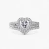 1ct Heart Moissanite Stackable Ring Set