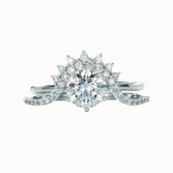 1ct Arch Moissanite Stacking Ring