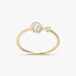 Baguette Moissanite Cluster Ring