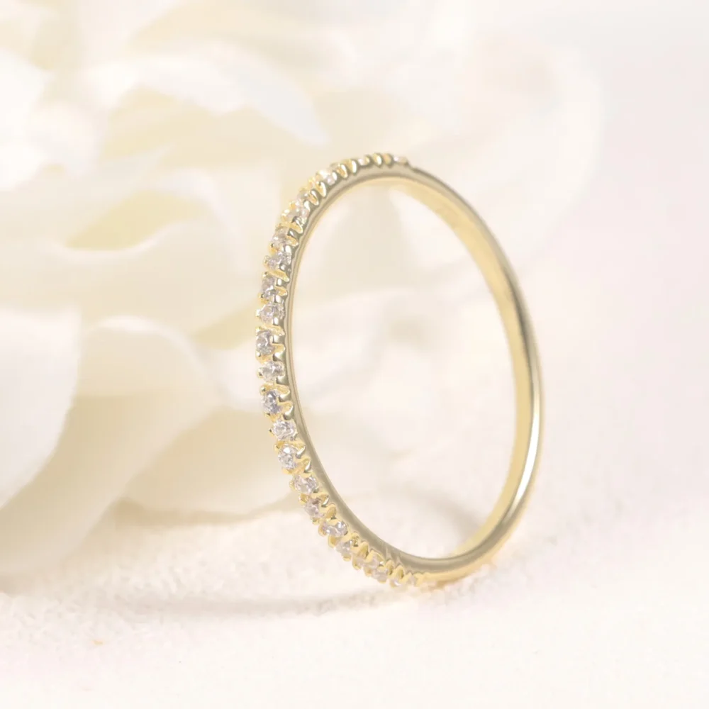 Classic Half-Eternity Ring, Gold - Image 3