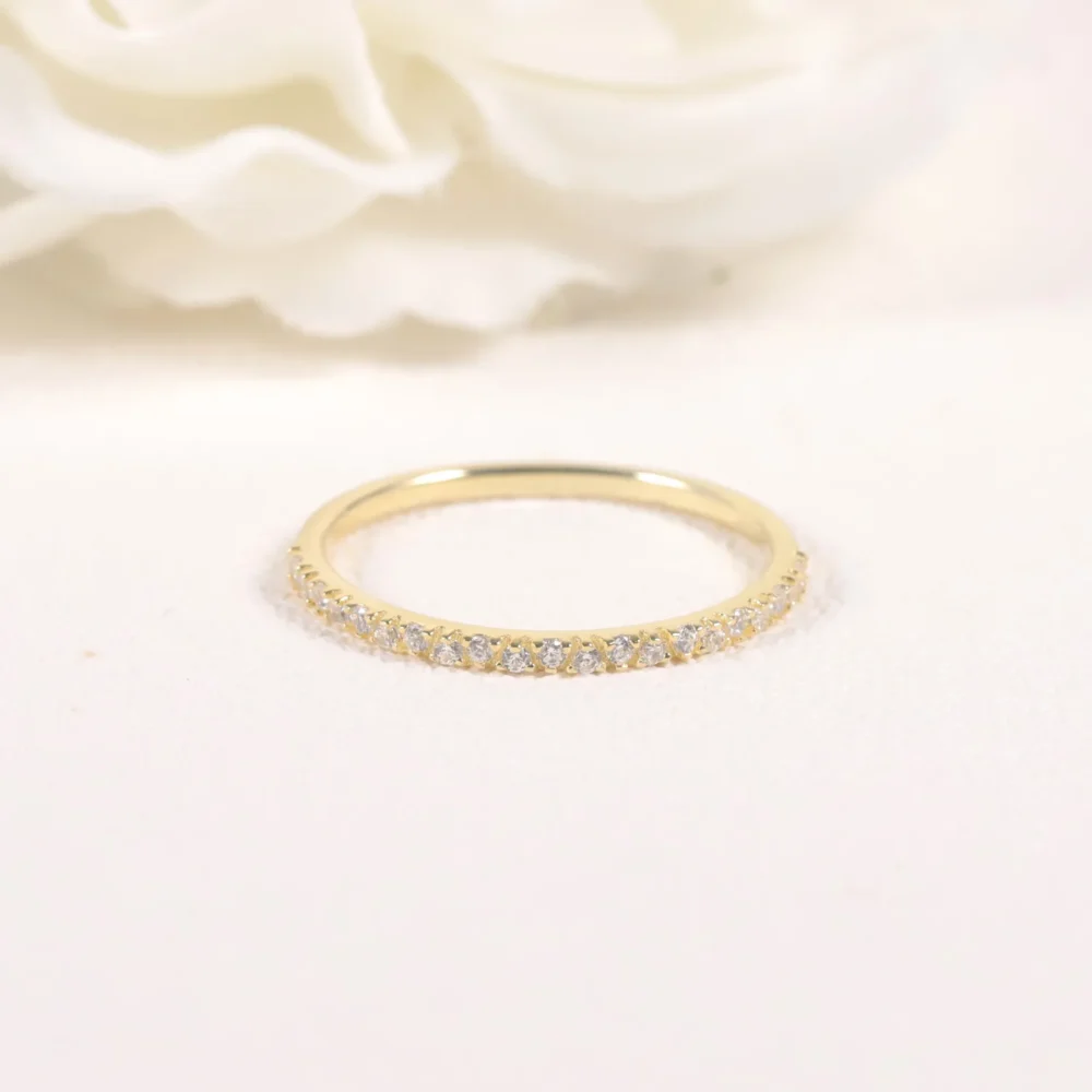 Classic Half-Eternity Ring, Gold - Image 4