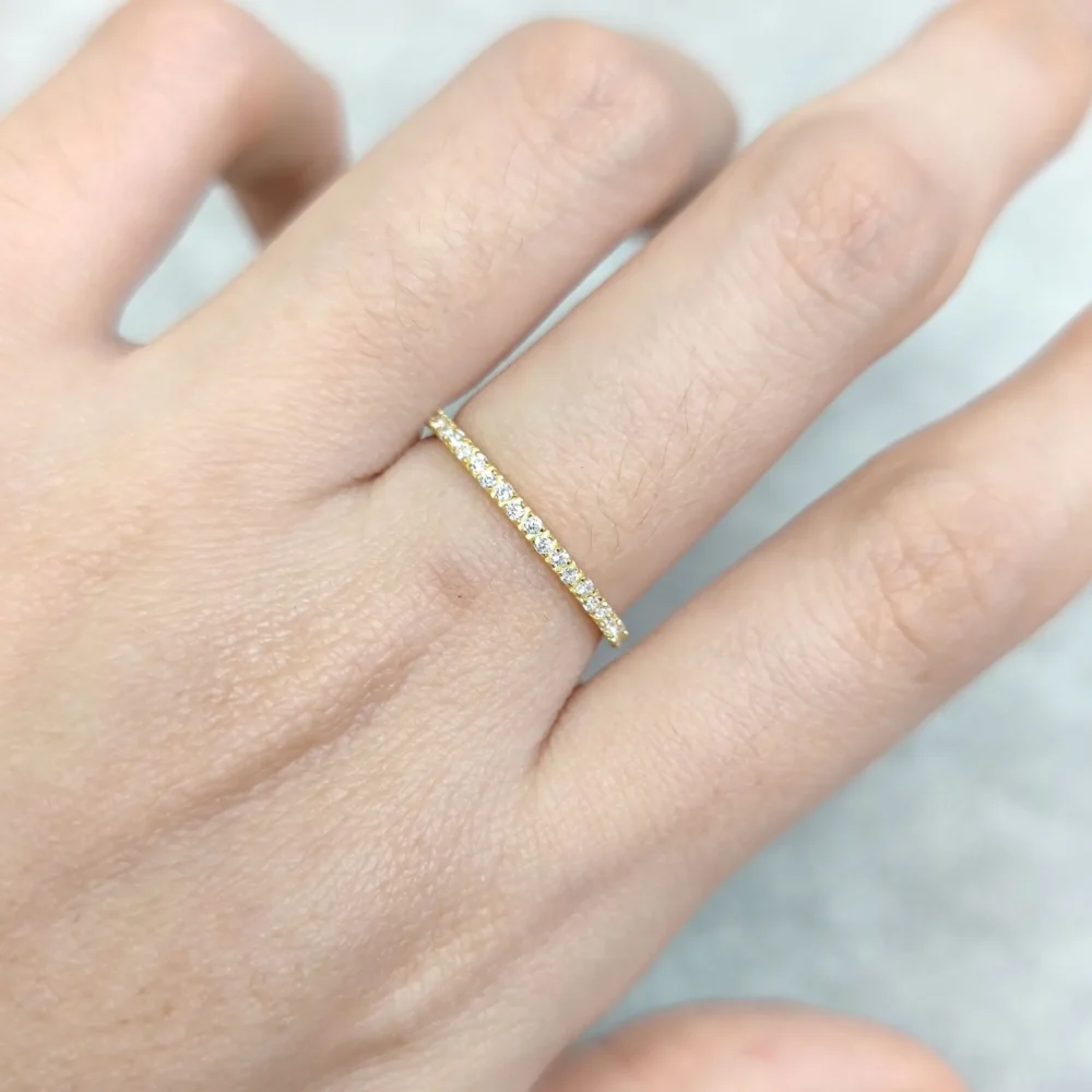 Classic Half-Eternity Ring, Gold - Image 2