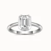 2ct Emerald Cut Bezel Setting Ring