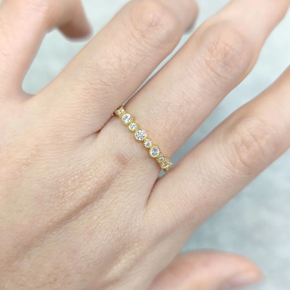 Golden Harmony Moissanite Ring - Image 2