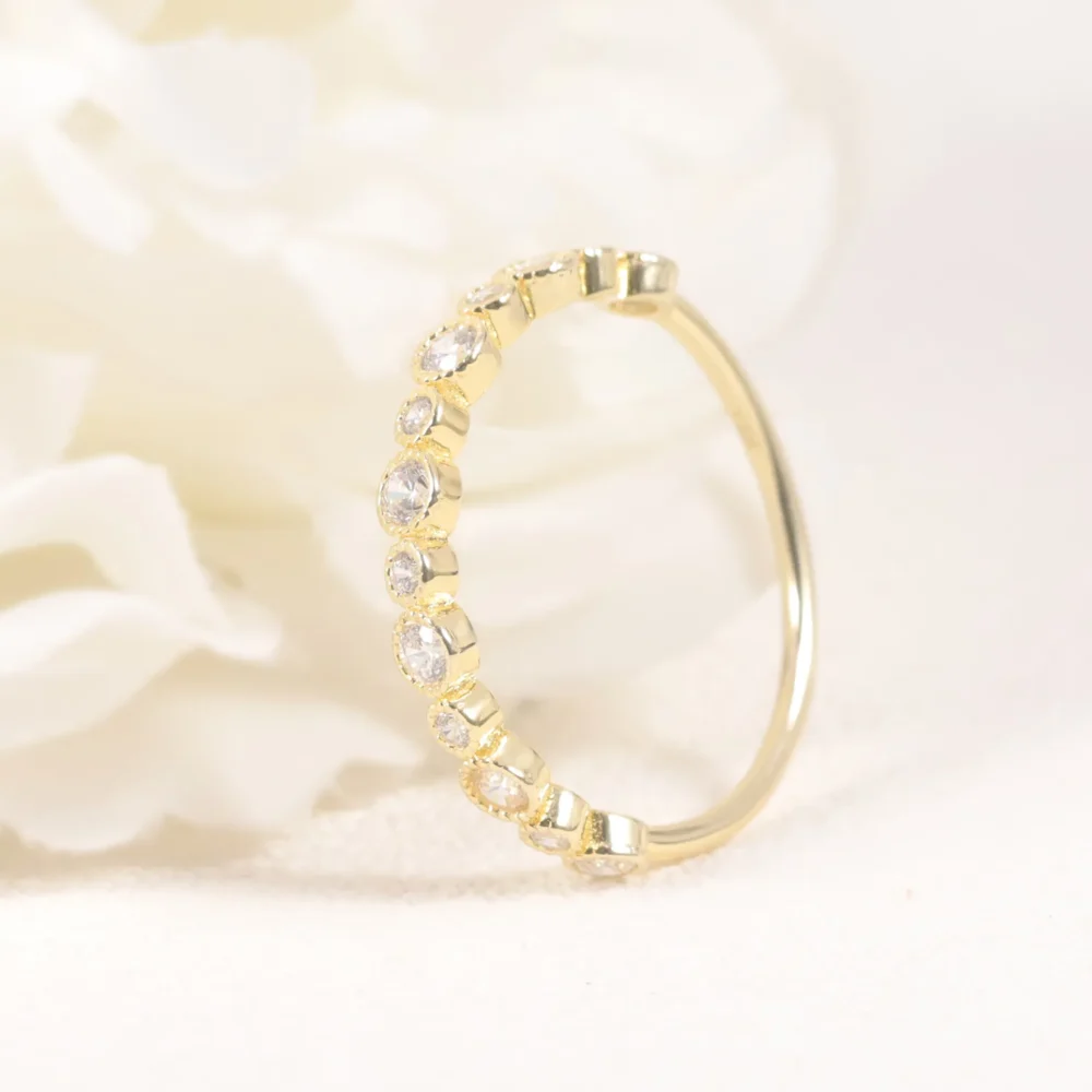 Golden Harmony Moissanite Ring - Image 3