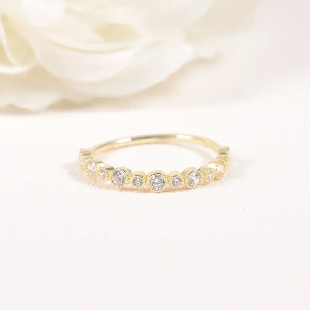 Golden Harmony Moissanite Ring - Image 4