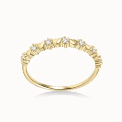 Golden Heart Moissanite Ring