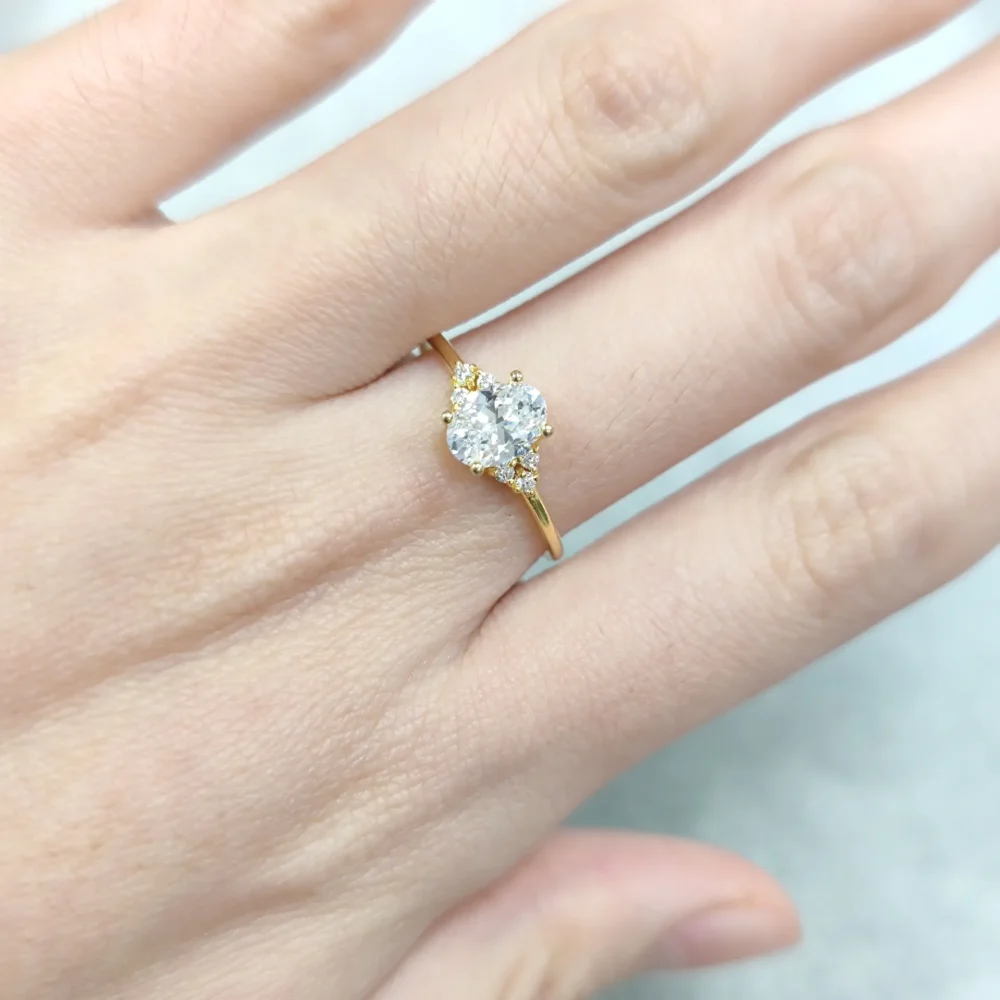 1ct Oval Moissanite Loggia Ring - Image 2