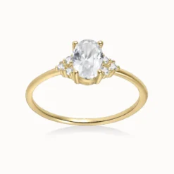 1ct Oval Moissanite Loggia Ring