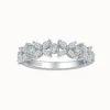 Moissanite Butterfly Half Eternity Ring