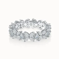 Moissanite Butterfly Eternity Ring