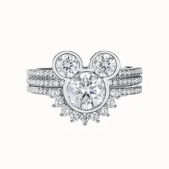 1ct Moissanite Cute Cartoon Stacking Ring