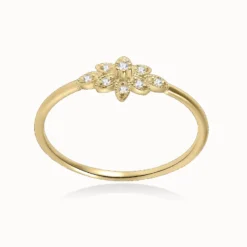 Moissanite Floral Ring