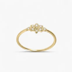 Moissanite Floral Ring
