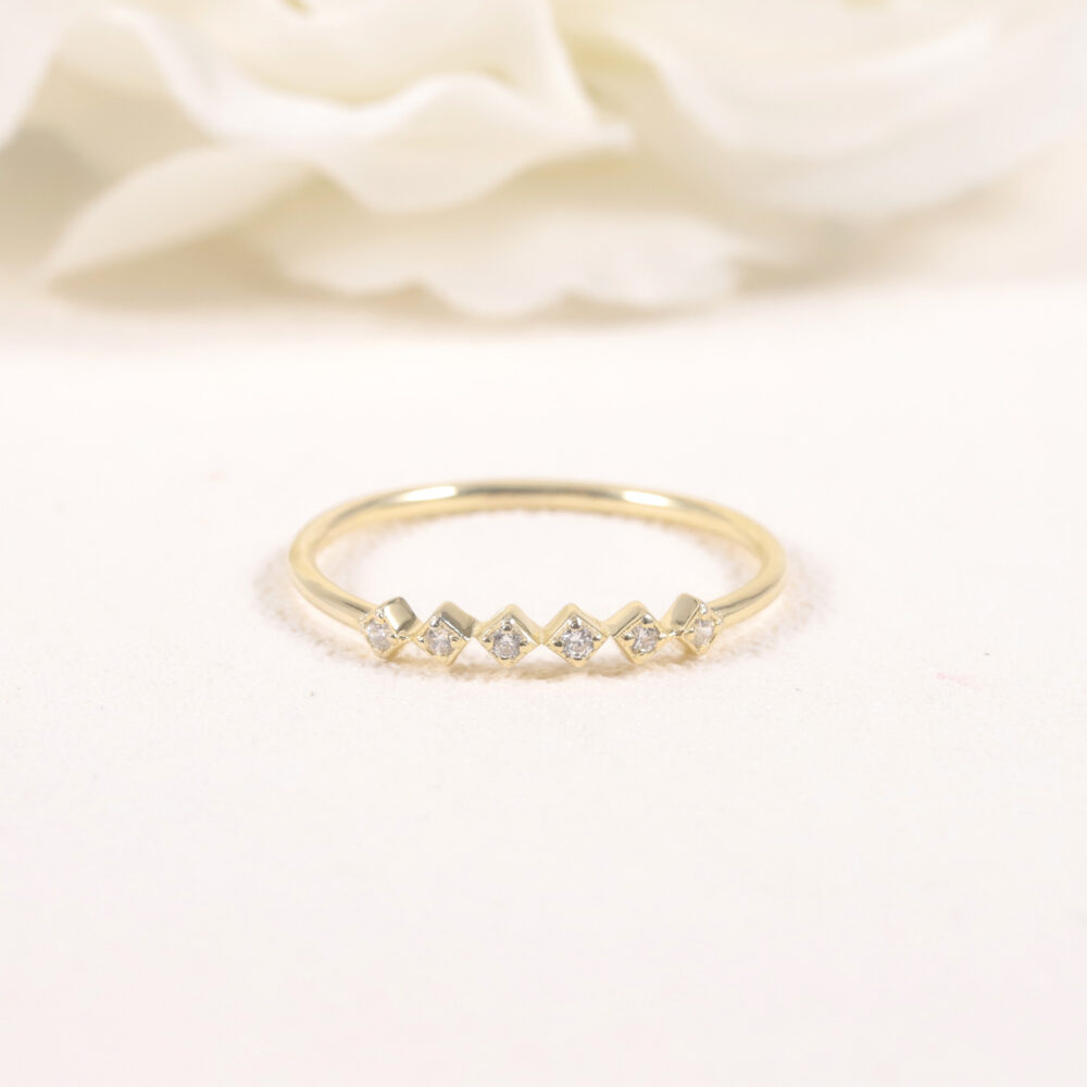 Moissanite Metal Frame Ring - Image 2