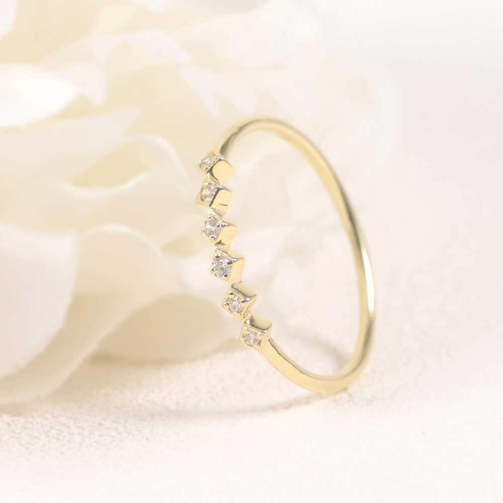 Moissanite Metal Frame Ring - Image 3