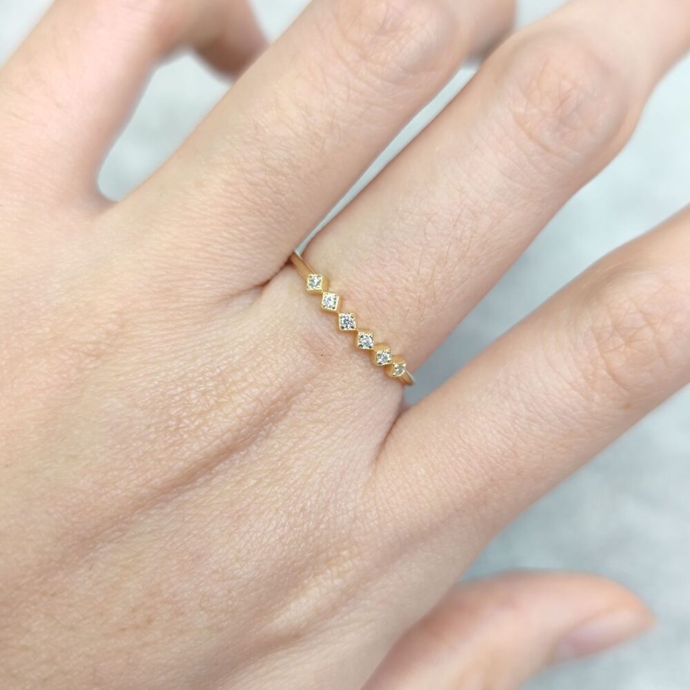 Moissanite Metal Frame Ring - Image 4
