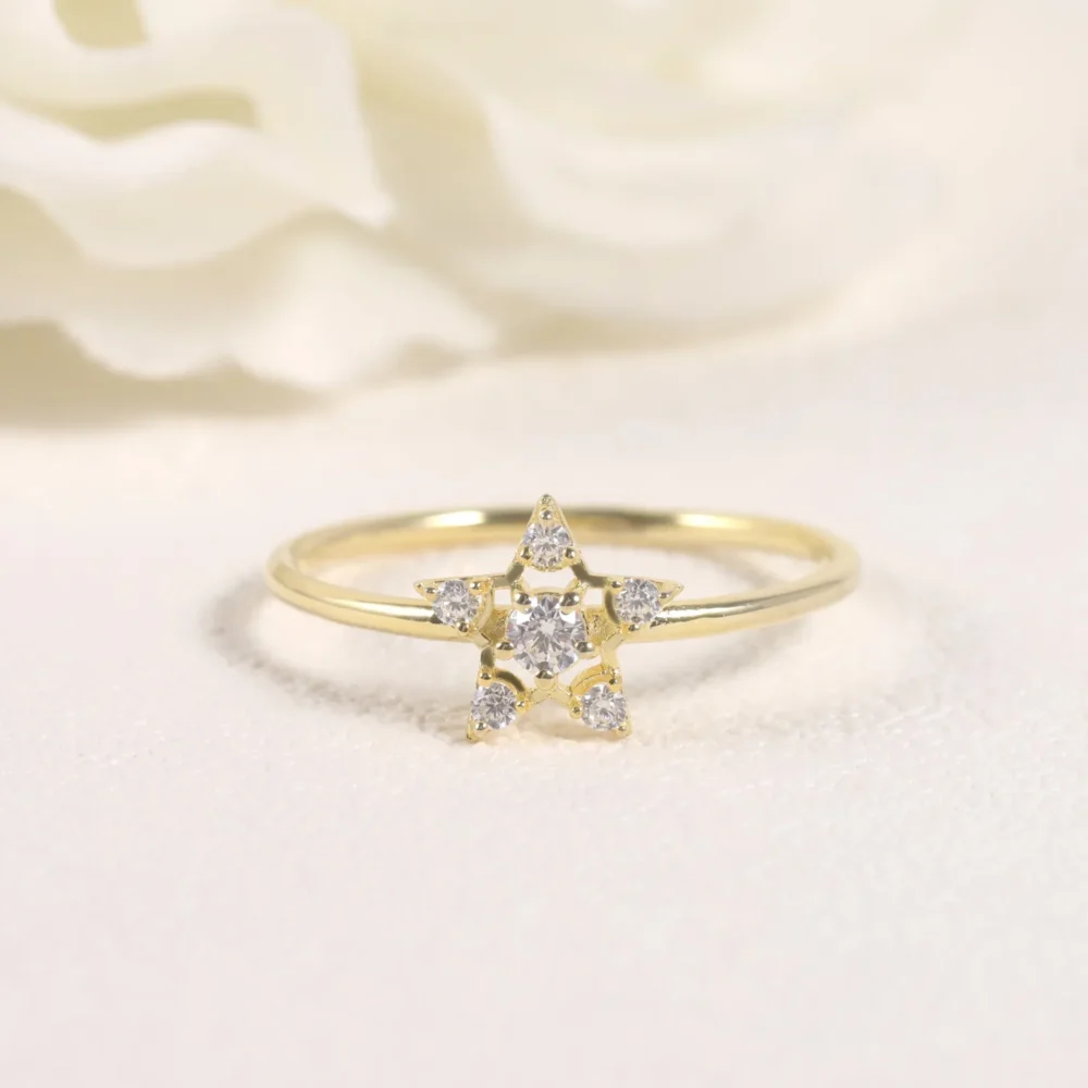 Moissanite Star Ring - Image 3
