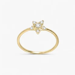 Moissanite Star Ring